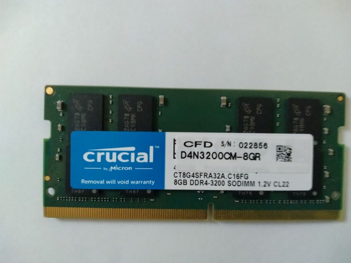 ノートPC メモリ Crucial　8GB　DDR4  SO-DIMM 3200MHz