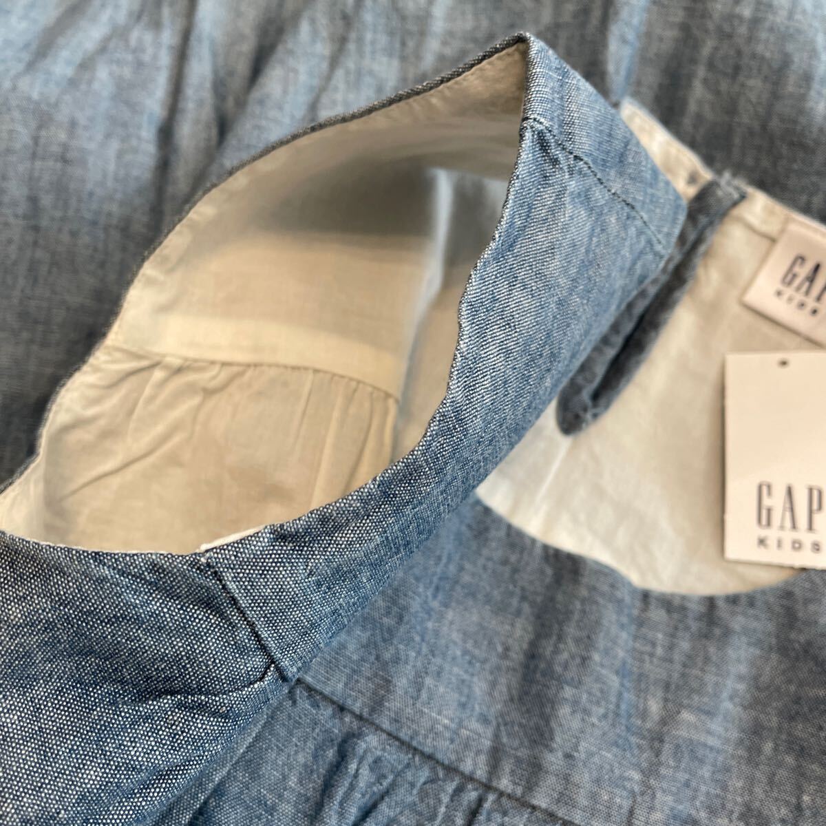 ★新品★GAP ワンピース 140 L ノースリーブワンピース ロング 定価4,990円 Gap Kids デニム_画像6