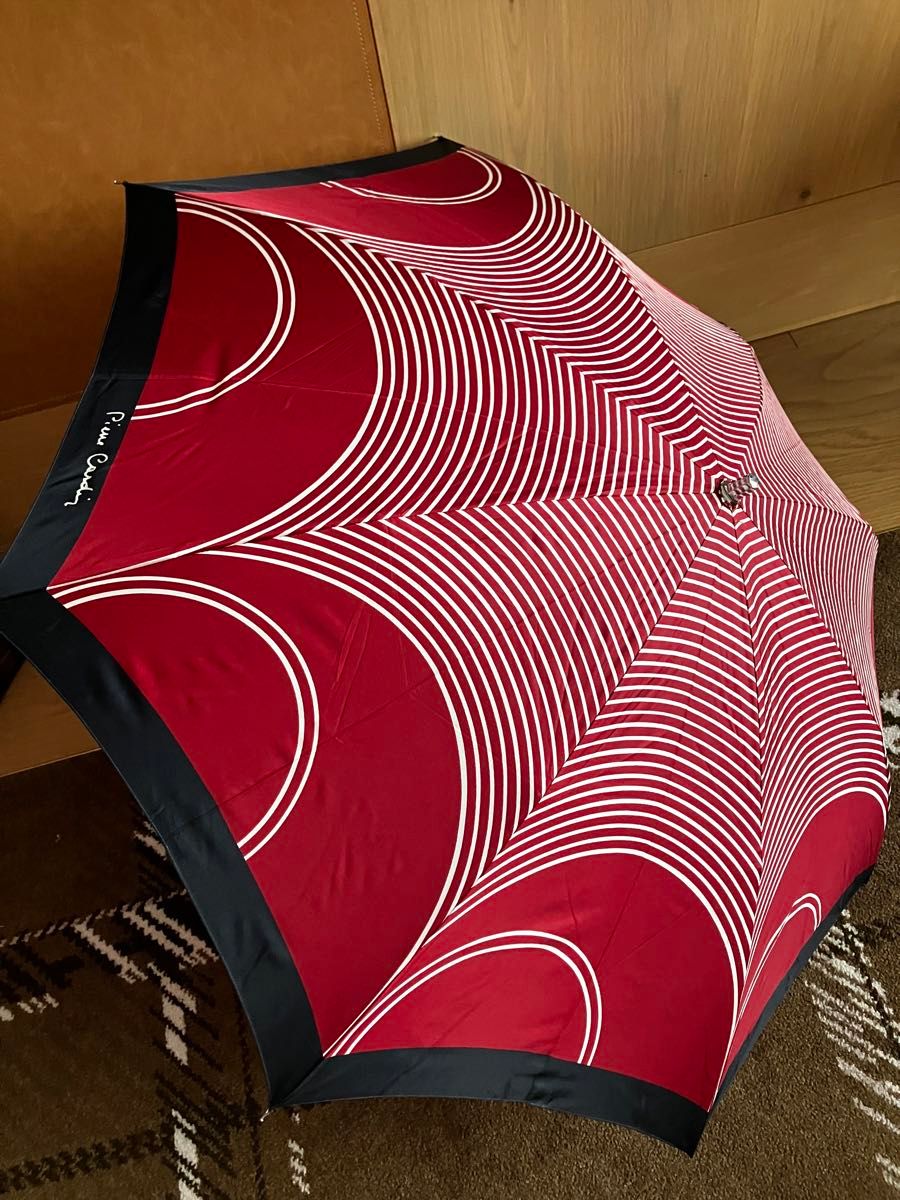 ピエールカルダン　　pierre cardin軽量　折り畳み傘（エンジ系/レッド/赤色）　雨傘 雨具