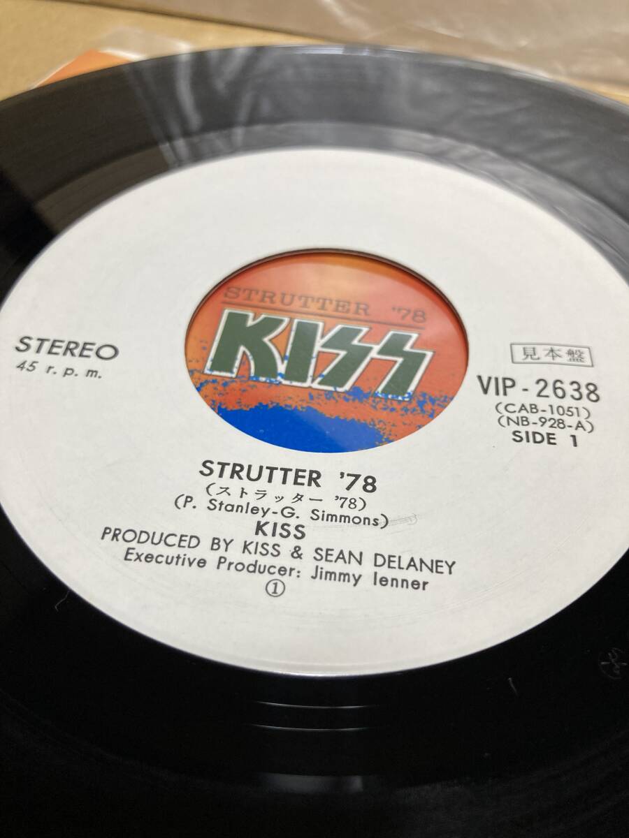 PROMO！美盤7''！キッス KISS / Strutter '78 ストラッター Victor VIP-2638 見本盤 プロモ DOUBLE PLATINUM METAL SAMPLE 1978 JAPAN NM_画像2