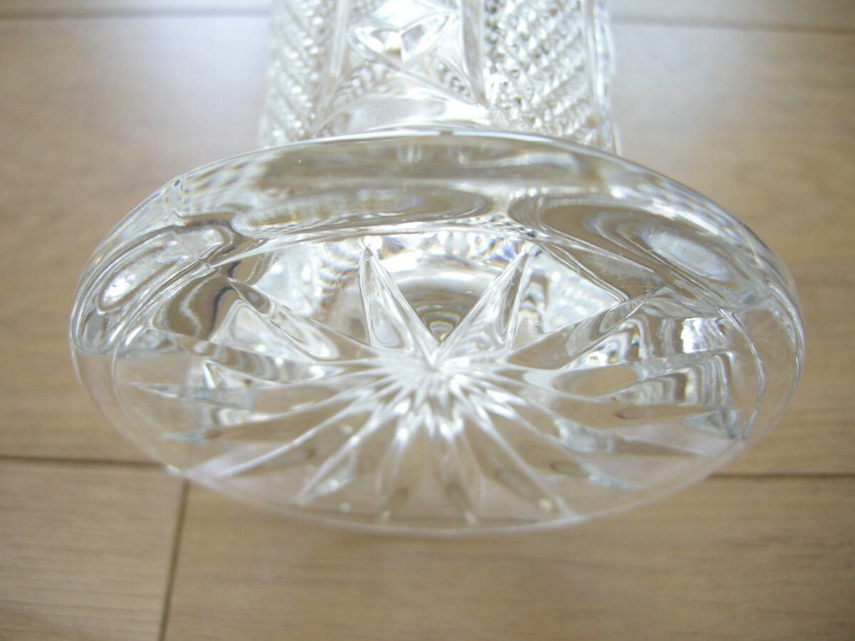 カメイガラス 花瓶 クリスタル KAMEI GLASS IPNT-017 ★USED品_画像3
