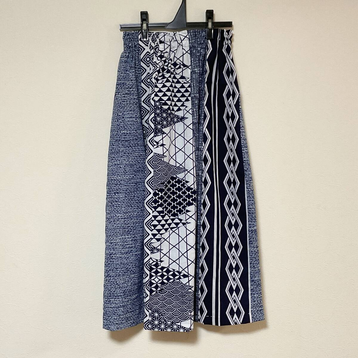  yukata remake D new goods patchwork gathered skirt cotton free size yukata skirt kimono remake kimono skirt 