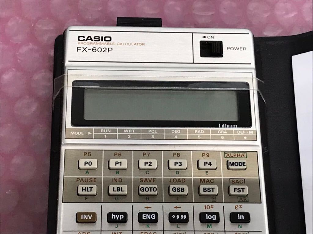 CASIO FX-602P 関数電卓 プログラマブル計算機 動作未確認　中古現状品　(60s)_画像5