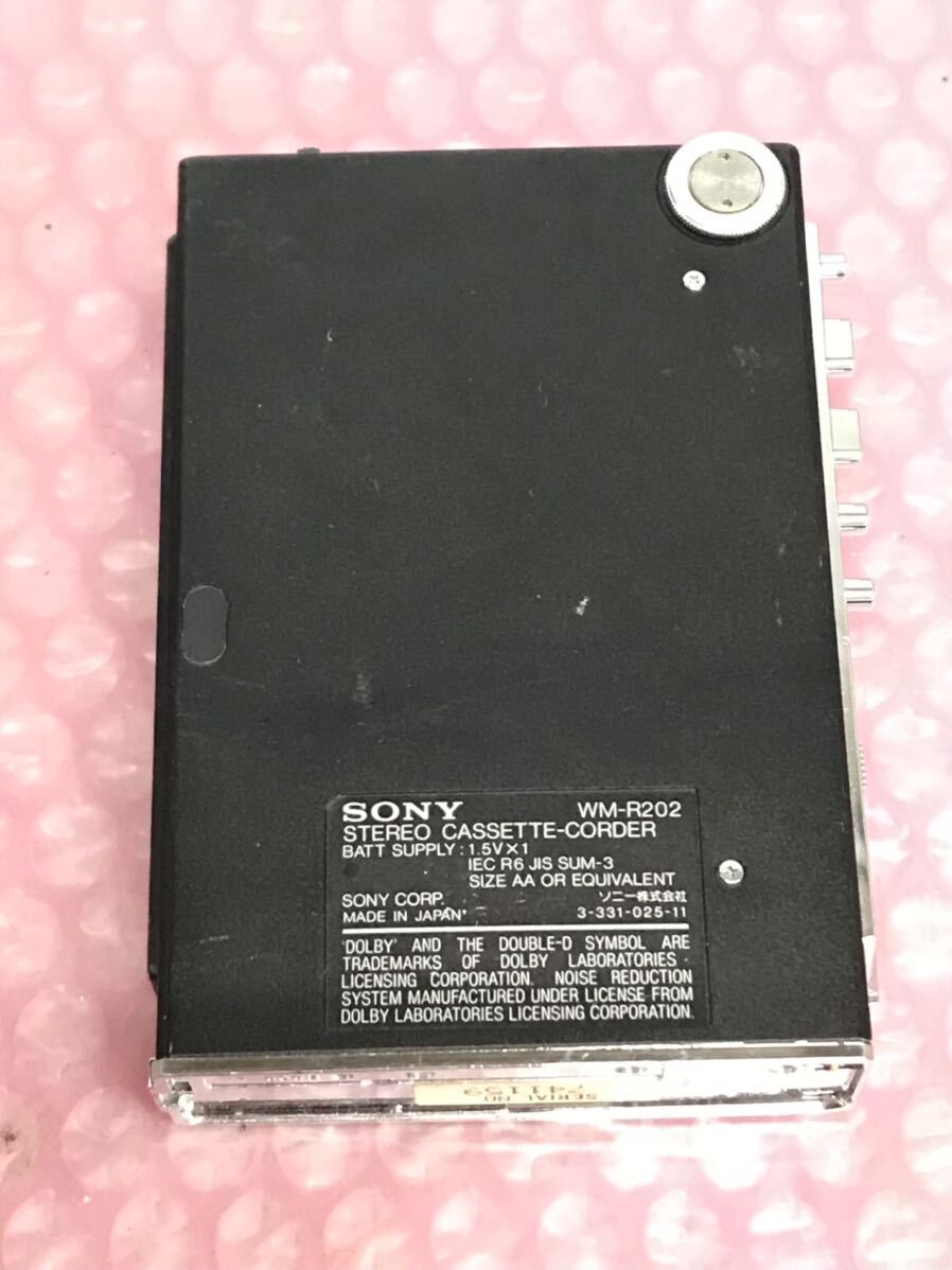 SONY Sony WM-R202 WALKMAN portable cassette player cassette Walkman operation not yet verification used present condition goods (60s)