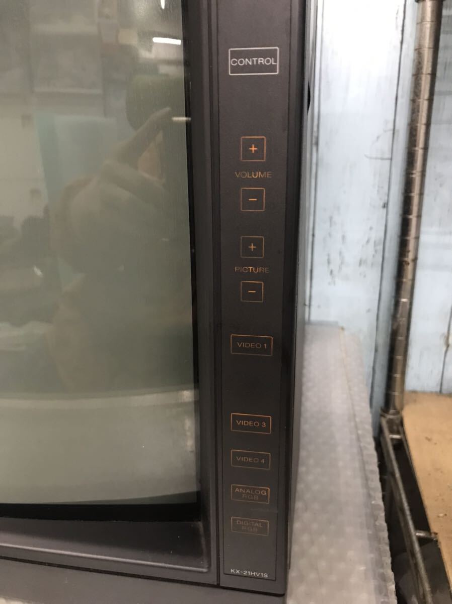 SONY KX-21HV1S, Brown tube tv electrification after liquid crystal reaction none body only, used present condition goods junk (180s)