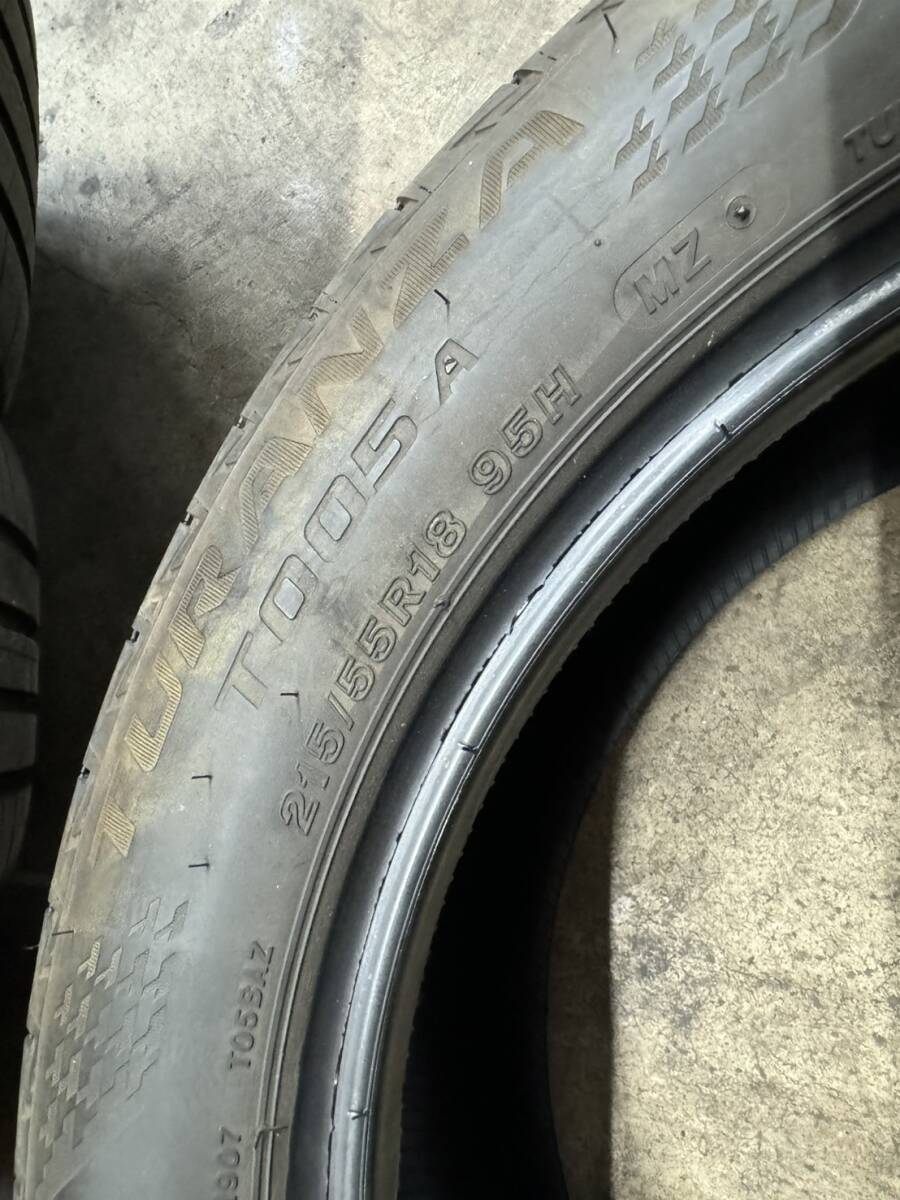 中古　4本セット　215/55/R18　2019年製　ブリヂストン　BRIDGESTONE　TURANZA T005A　残溝約5mm　　_画像10