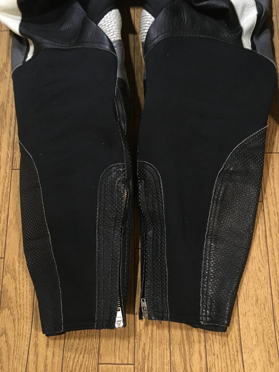 KUSHITANI cow leather ZYLON Proto-Core racing leather suit L size wide ( inscription L/LL) boots in height 168-172. rom and rear (before and after) waist width 78-84cm