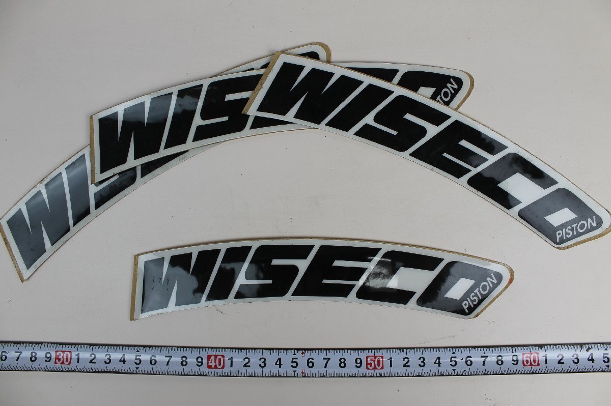 50%off！ WISECO(ワイセコ) ステッカー フロントフェンダー用 4cmX24cm 4枚セット　ビニール #D-19A-4_画像1