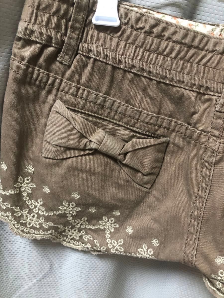 LIZLISA リズリサ　ショートパンツ　ショーパン　刺繍　スカパン　キュロット　スカート ミニスカート  パンツ　M