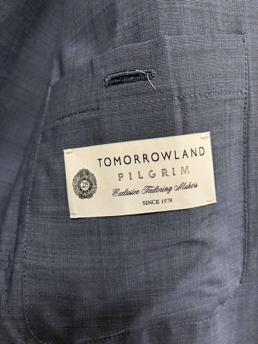 TOMORROWLAND Super130'sトロピカルウールシルク 2Bテーラードジャケット ERMENEGILD ZEGNA TRAVELLER NANOSPHERE_画像3