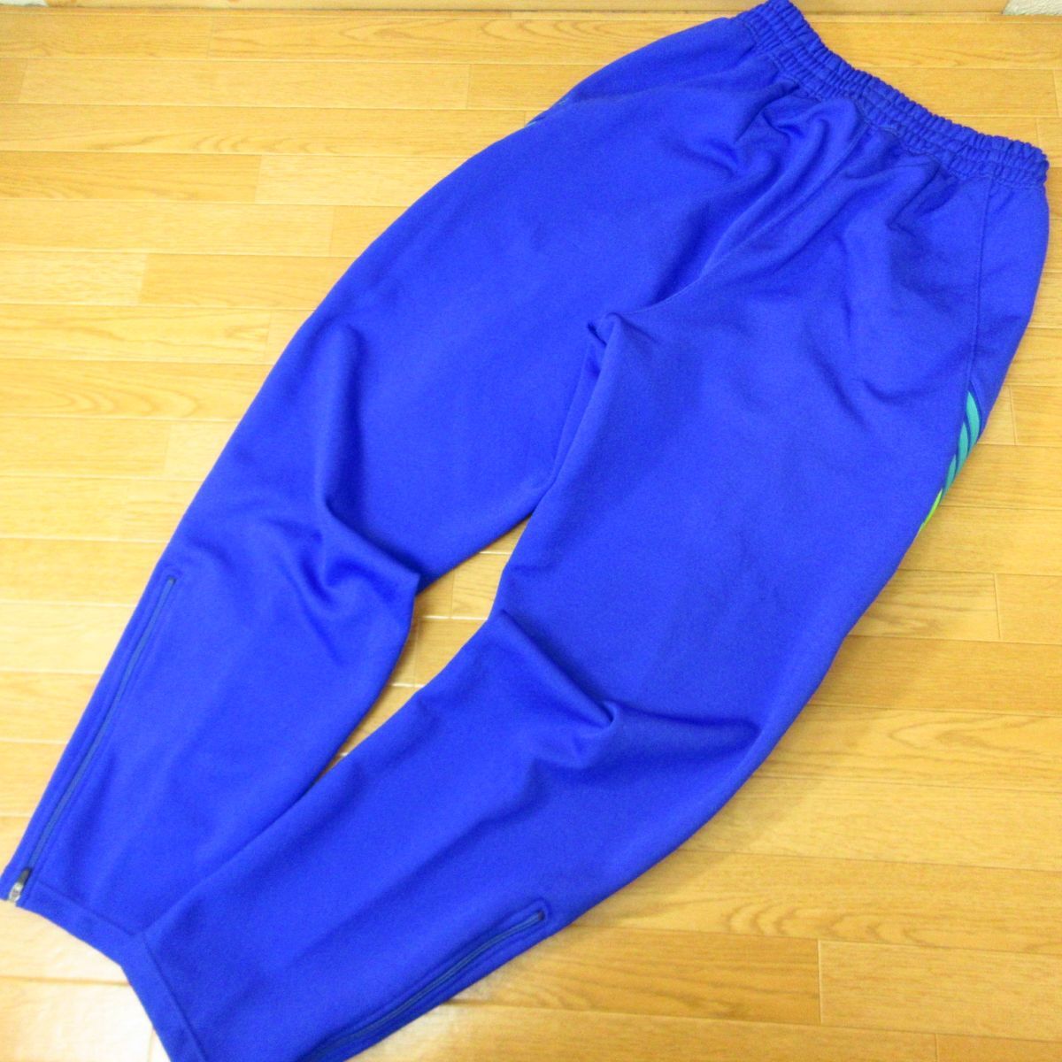 * rare 80s!L 2 pcs set!MIZUNO SuperStar Mizuno retro * jersey pants to Vintage * men's blue x purple set sale *C1443
