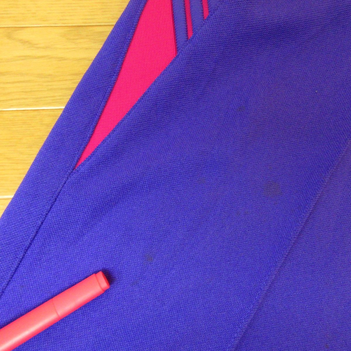 * rare 80s!L 2 pcs set!MIZUNO SuperStar Mizuno retro * jersey pants to Vintage * men's blue x purple set sale *C1443