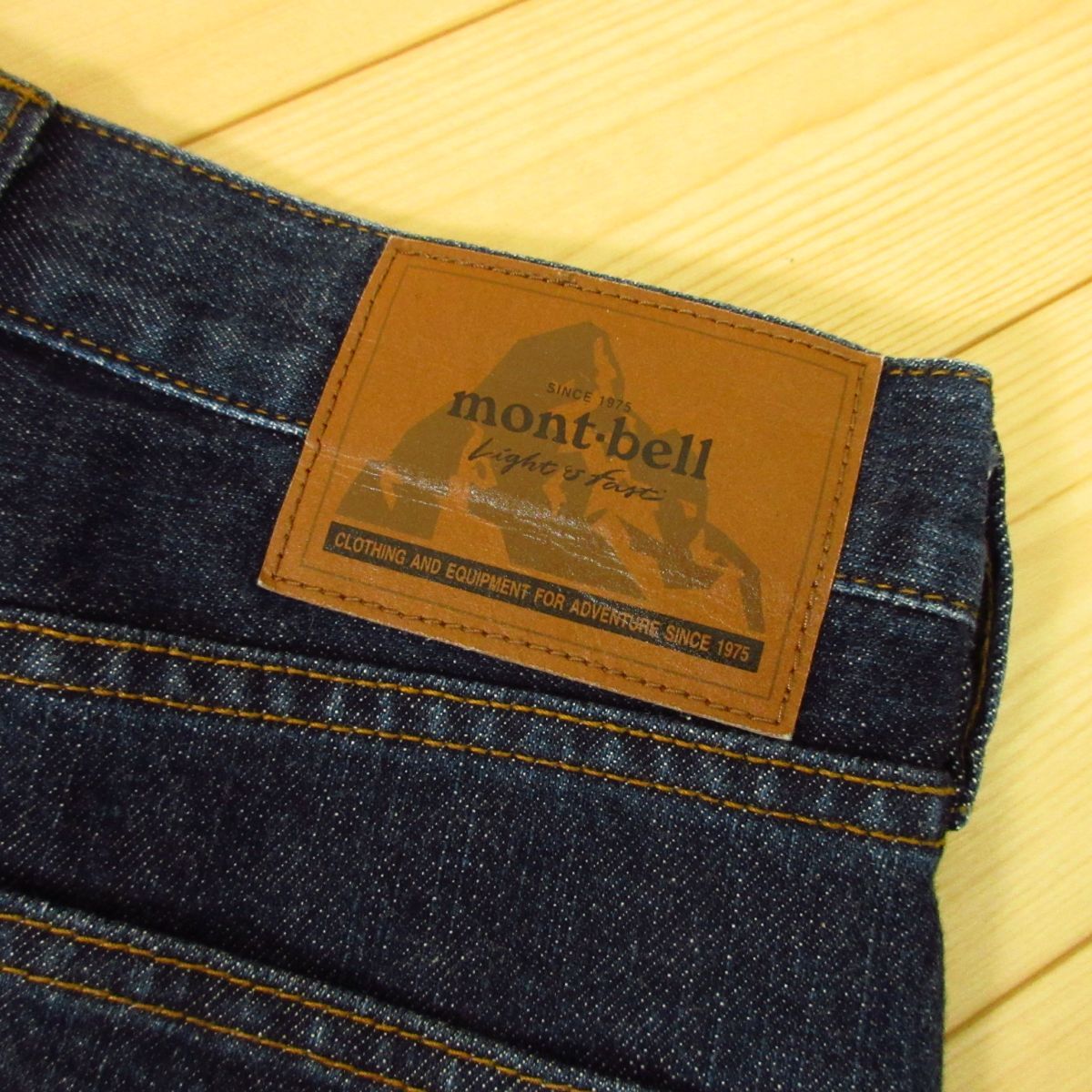 ◎美品！mont-bell モンベル 2105236◆ストレッチデニムパンツ クライミング アウトドア オールシーズン◆メンズ 紺 Mサイズ◆P5240_画像5