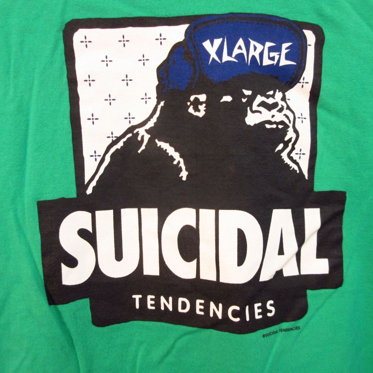 ◎Suicidal Tendencies x X-LARGE スイサイダル・テンデンシーズ エクストララージ◆コラボ Tシャツ グッズ バンド◆メンズ 緑 S◆A5131_画像4