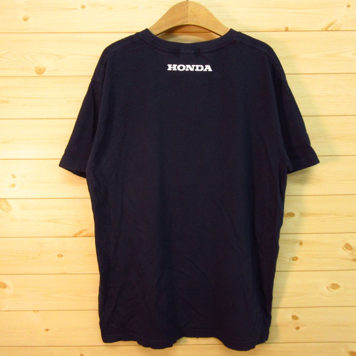 ◎美品！本田 ホンダ HONDA MOTOR 純正部品◆半袖 Tシャツ ユニフォーム グッズ バイク メカニック◆メンズ 濃紺 XLサイズ◆A5128_画像2