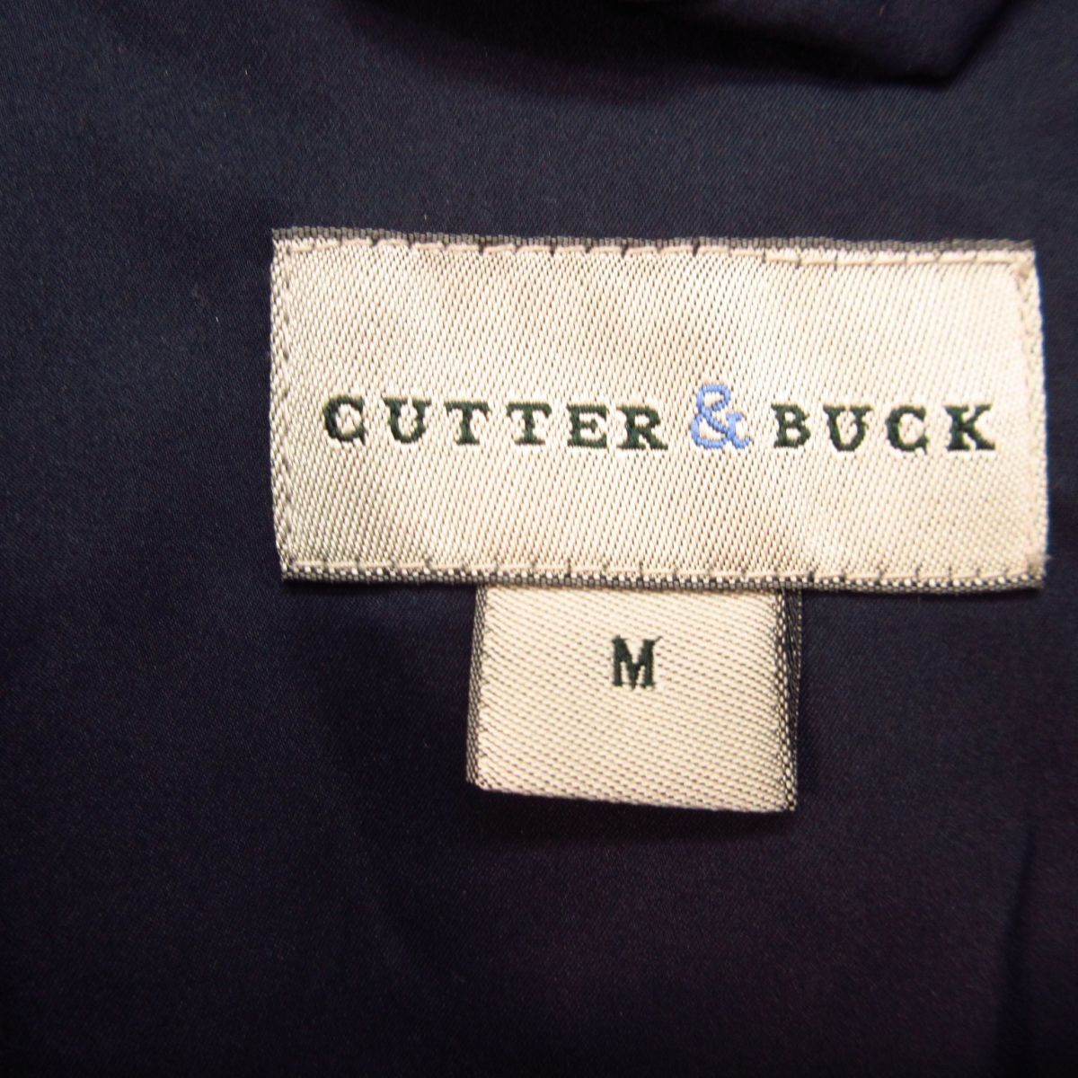 * использование меньшее!CUTTER&BUCK резчик and задний * Golf жакет нейлон жакет половина Zip сетка водоотталкивающий * мужской темно-синий M*A5307