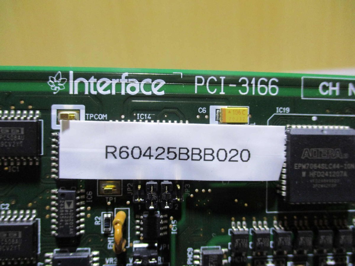 中古 Interface PCI-3166 変換ボード (R60425BBB020)_画像1