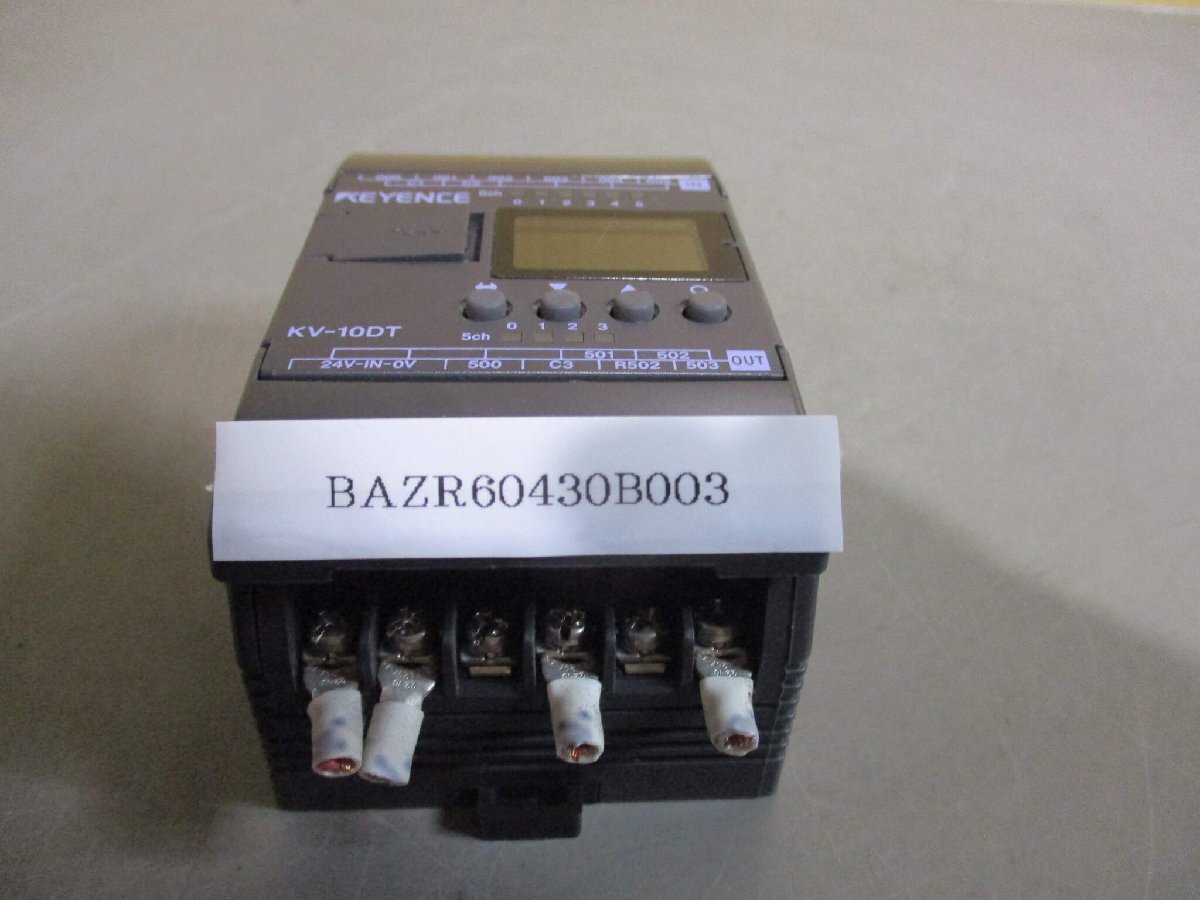 中古 KEYENCE KV-10DT 表示機能内蔵超小型PLC (BAZR60430B003)_画像1