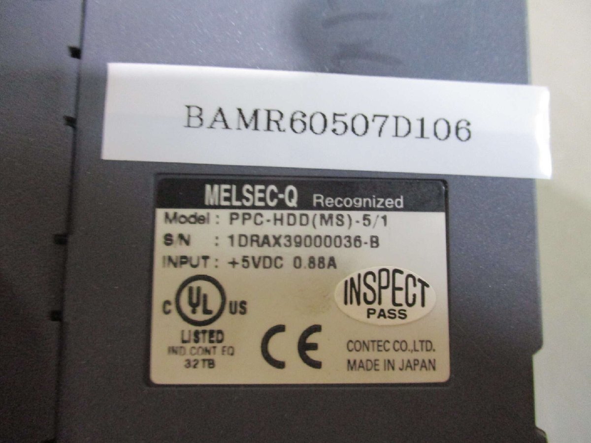 中古 CONTEC MELSEC-Q PPC-HDD(MS)-5/1 組み込み用PC コントローラー (BAMR60507D106)_画像2