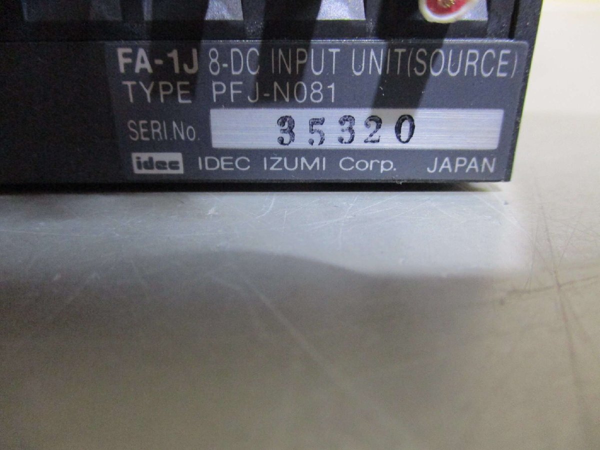 中古 Idec FA-1J DUMMY UNIT PFJ-DM/8-DC INPUT UNIT(SOURCE) PFJ-N081(JAWR60423B009)_画像7