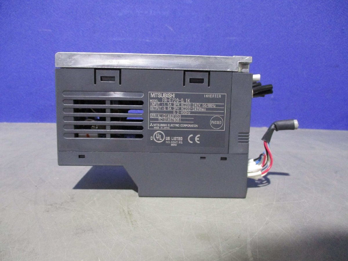 中古 MITSUBISHI INVERTER FR-E720-0.1K インバータ 200V(LABR60510C060)_画像2