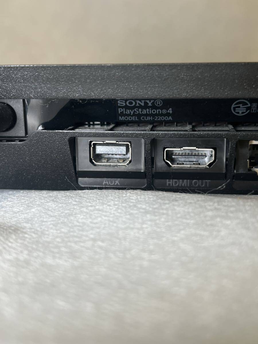 SONY プレイステーション4 PS4 CUH-2200A ジェットブラック 本体 コントローラー　必要コード付。動作　通電　確認済み。_画像9