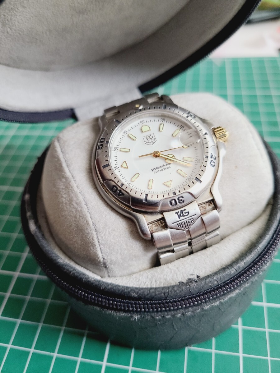  TAG Heuer 6000 series men's operation Gold part less. junk Manufacturers box attaching 