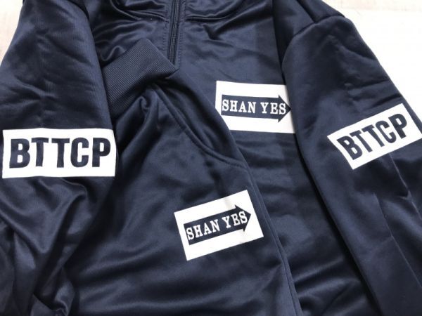 SHAN YES スポーツ ストリート BTTCP トラックスーツ ジャケット イージーパンツ ジャージ上下セットアップ レディース 裏起毛 4XL 紺_画像3