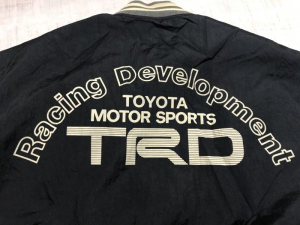 TRD TOYOTA MOTOR SPORTS トヨタ レーシング モータースポーツ ジップ スタジャン バーシティージャケット メンズ ワッペン付き L 黒_画像3
