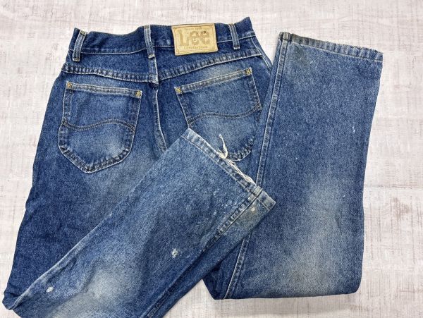 USA производства Lee Lee 90s Old retro American Casual б/у одежда Denim брюки джинсы низ женский Zip fly 24 синий 