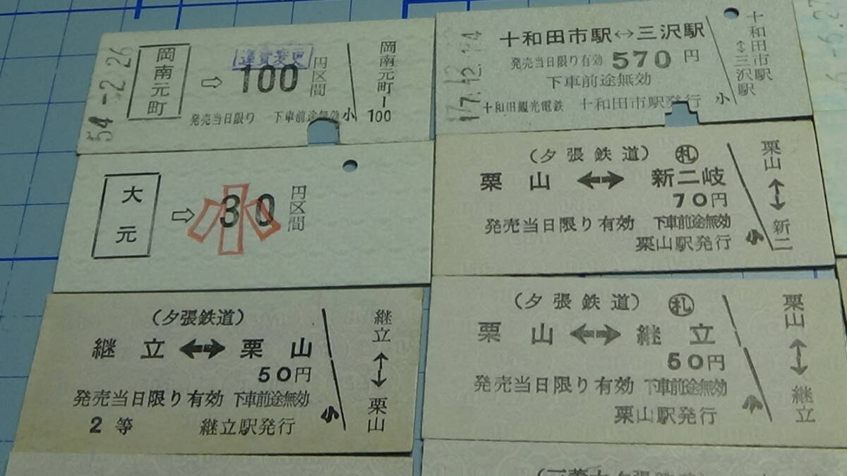 廃止線の切符色々　15種15枚　十和田市駅⇔三沢駅　15-10.7・他_画像2