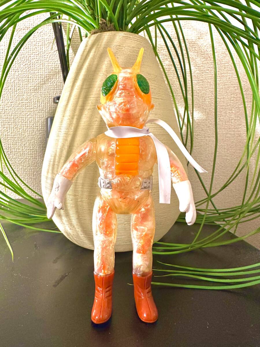 ポピー 仮面ライダー V3 ソフビ 改造人間 仮面ライダー スケルトン クリア Yahoo!オークション - 超美品 当時物 ポピー 仮面ライダーV3