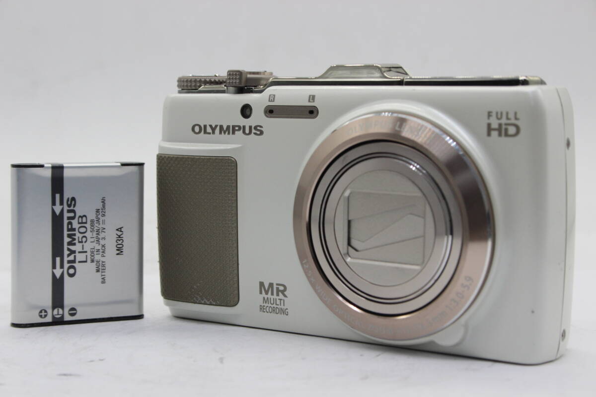【返品保証】 オリンパス Olympus SH-25MR ホワイト 12.5x Wide バッテリー付き コンパクトデジタルカメラ v492_画像1