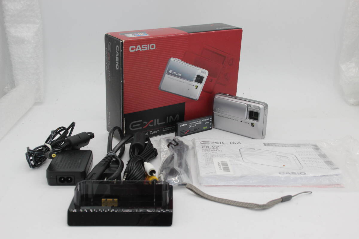 【美品 返品保証】 【元箱付き】カシオ Casio Exilim EX-V7 7x バッテリー チャージャー付き コンパクトデジタルカメラ v911_画像1