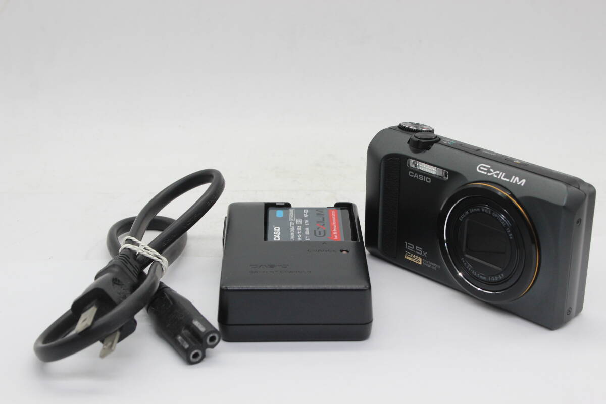 【返品保証】 カシオ Casio Exilim EX-ZR100 ブラック 12.5x バッテリー チャージャー付き コンパクトデジタルカメラ v921_画像1