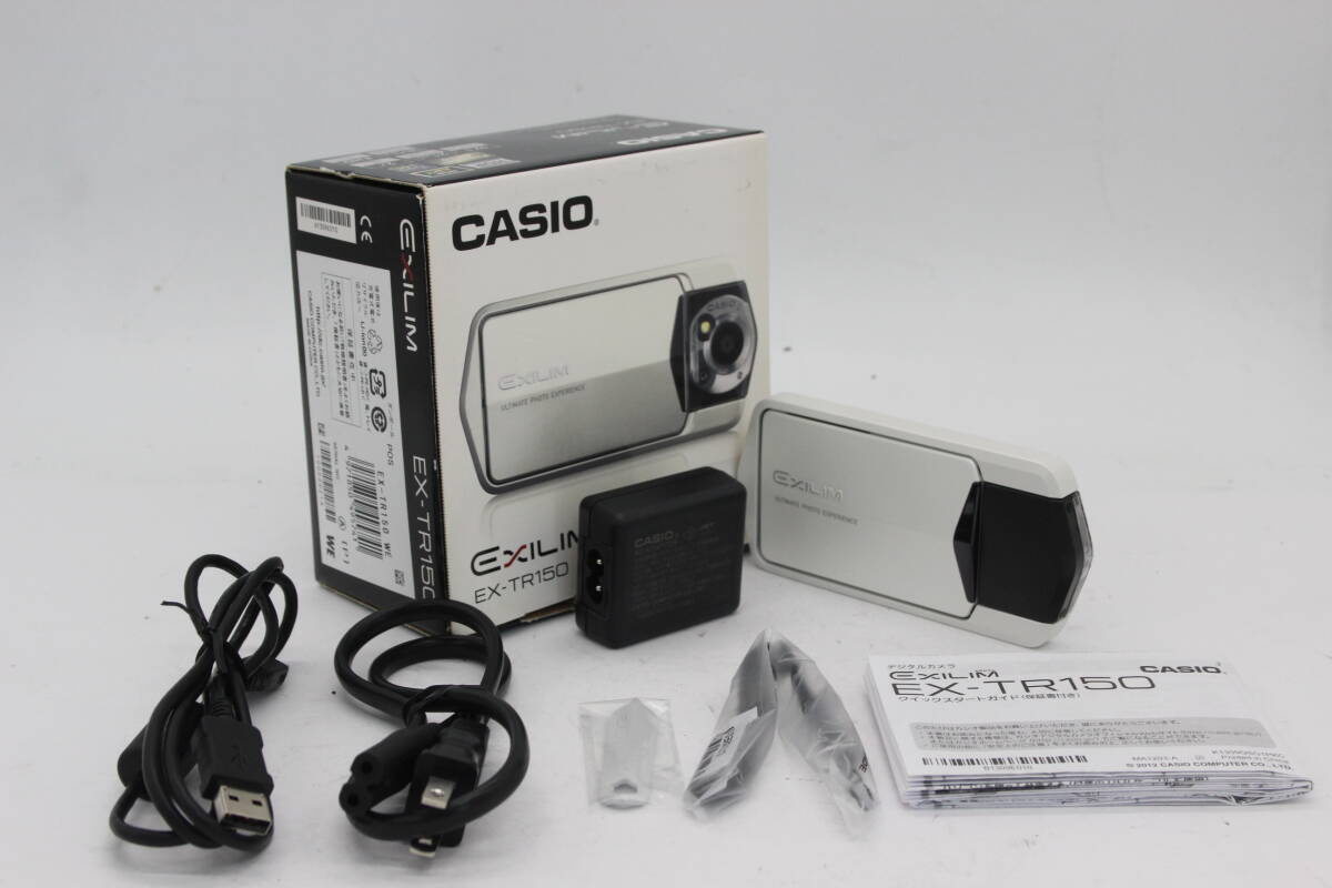 【極美品 返品保証】 【元箱付き】カシオ Casio Exilim EX-TR150 ホワイト Ultimate Photo 付属品多数 コンパクトデジタルカメラ v924_画像1