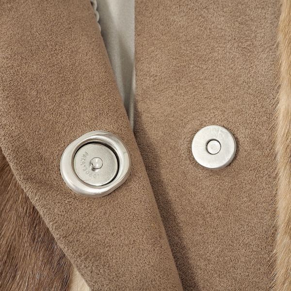 4-ZDF251 パステルミンク MINK ミンクファー 最高級毛皮 ロングコート ベルト付 毛質 艶やか 柔らか ライトブラウン レディースの画像8