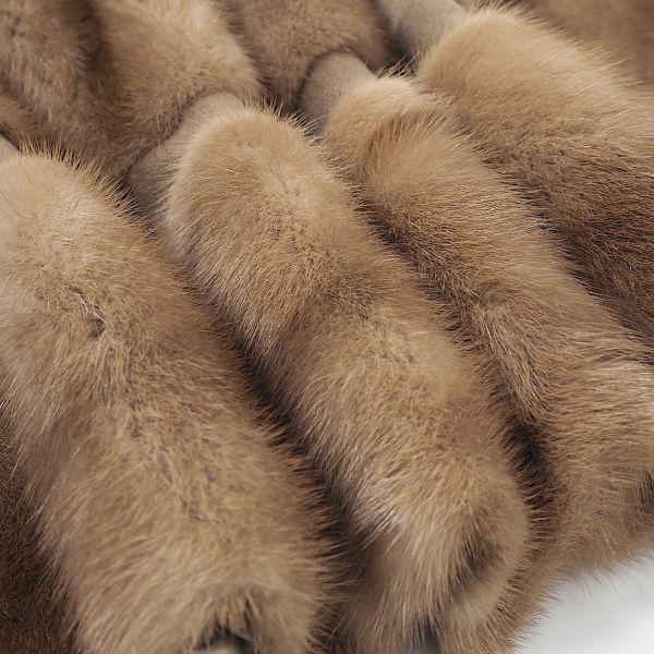 4-ZDF251 パステルミンク MINK ミンクファー 最高級毛皮 ロングコート ベルト付 毛質 艶やか 柔らか ライトブラウン レディースの画像7