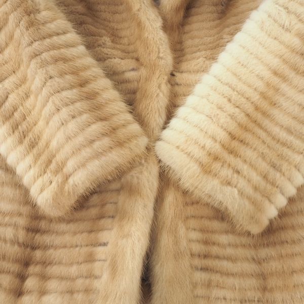 4-ZDF318 Elegance Fur パステルミンク MINK ミンクファー 最高級毛皮 ハーフコート ライトブラウン 11 レディース_画像4