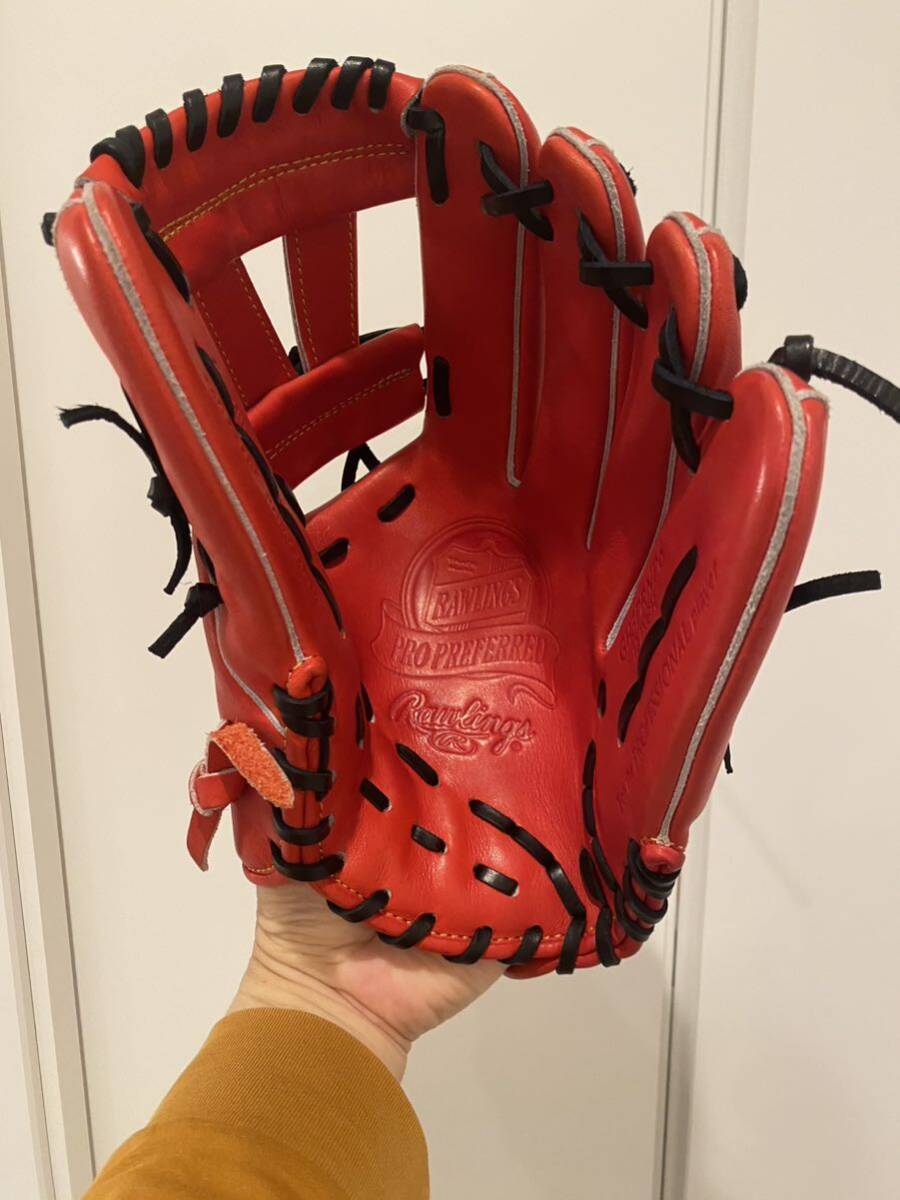 ローリングスRawlings硬式グローブPRO PREFERRED3塁手用岡本和真NP6宗佑磨モデル湯もみ型付け済プロプリファード小指2本入れグラブ即戦力_画像7