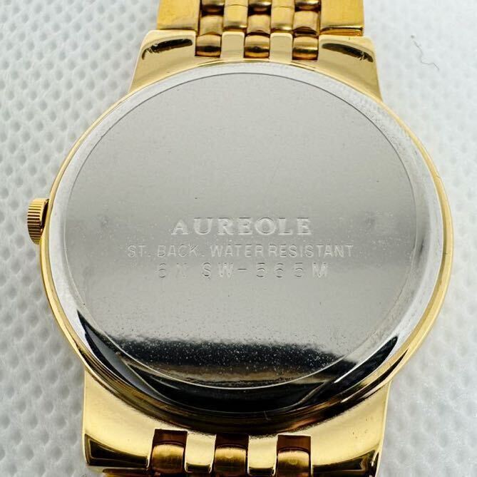 AUREOLE オレオール 24K 999 K24 部分有り 腕時計 ２針 コインウォッチ 不動品 ペア_画像3