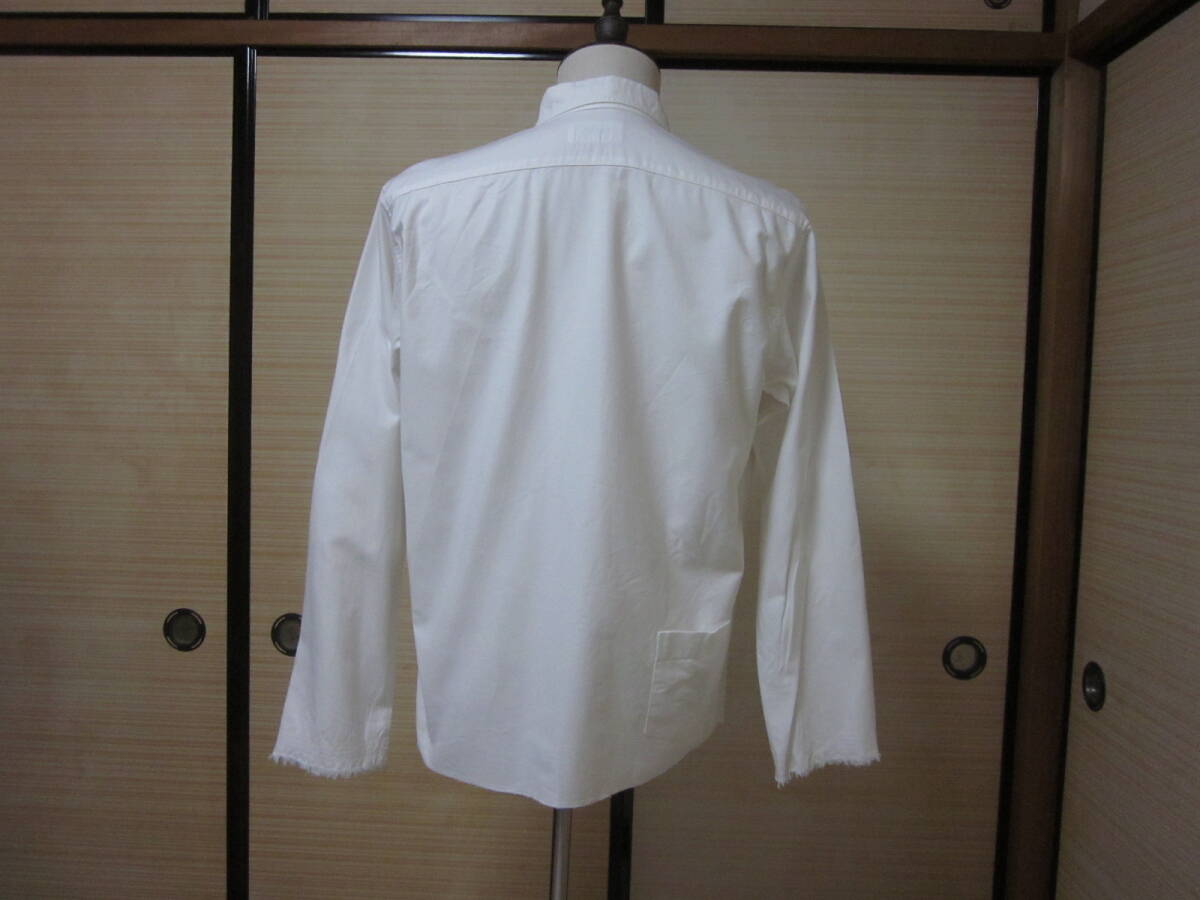 ☆☆☆【 新規出品 】京都 MORIKAGE SHIRT・エベべ・部分カットオフデザインB/Dシャツ：MADE IN JAPAN製：サイズ感 M大きめ：送料無料_バックからの全体画像