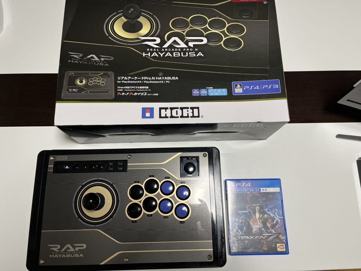 PS5対応 リアルアーケードPro.N HAYABUSA PS4 PS3 PC HORI PS4-092 RAP ジョイスティック アーケードコントローラー　鉄拳7付き_画像1