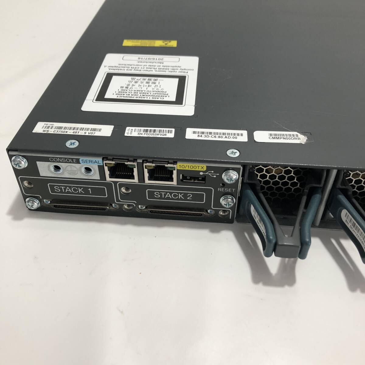  ☆8185☆ Cisco シスコ スイッチ WS-C3750X-48T ルーター _画像8