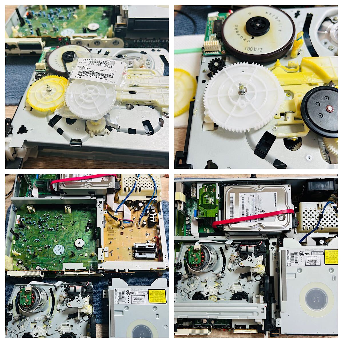 2008年製】 SHARP AQUOS DV-ACV52 VHSギア新品交換済み 互換新品 2008年製】 SHARP AQUOS DV-ACV52 VHSギア新品交換済み 互換新品