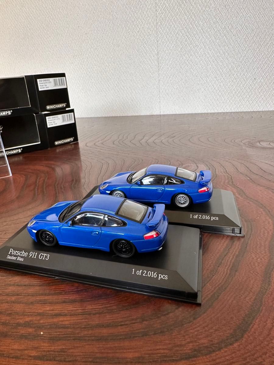 1/43 ミニチャンプス PORSCHE 996GT3前期型クラブスポーツ　2台わ