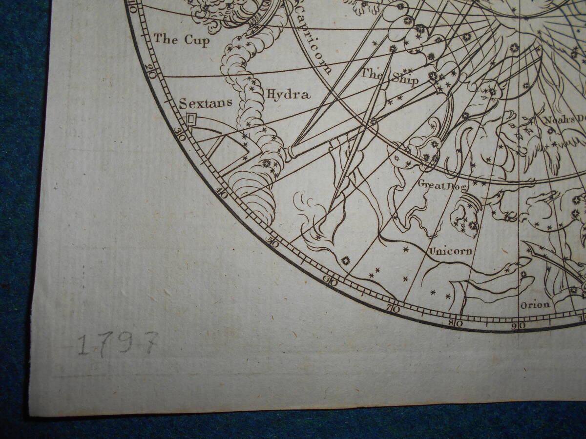 即決1797年『南半球星図』天球図 天文暦学書 星図 星座早見盤 即決1797年『南半球星図』天球図 天文暦学書 星図 星座早見盤