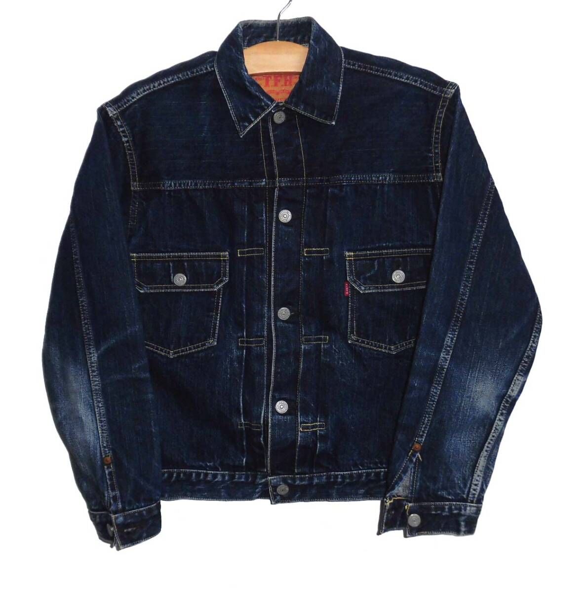 ◆定価3.7万 THE FLAT HEAD フラットヘッド 6002W 50's DENIM JACKET 14.5oz デニムジャケット Gジャン サイズ38 (M) 旧式シャトル織機_画像1