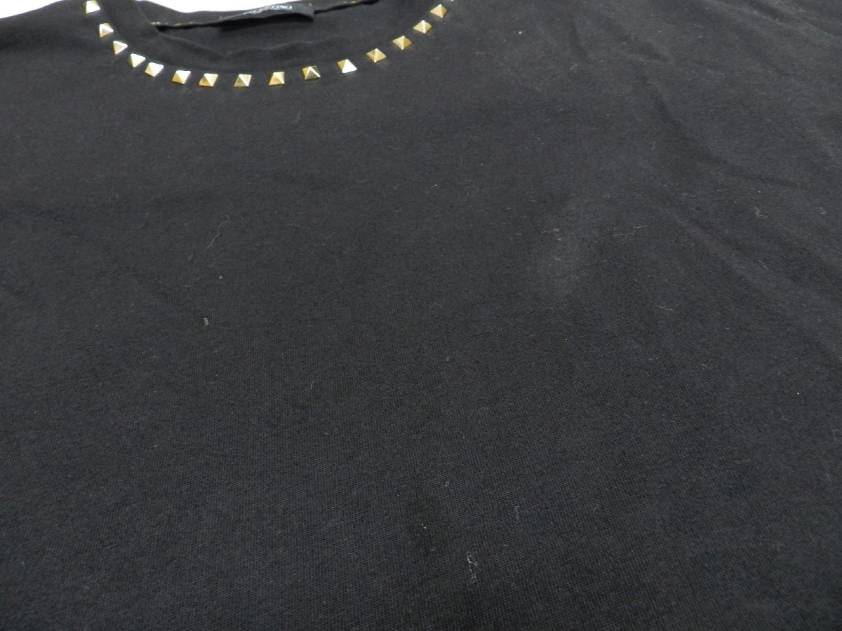 ヴァレンティノ スタッズ Tシャツ サイズXXL ブラック 半袖Tシャツ VALENTINO 中古品[C126U179]_画像4