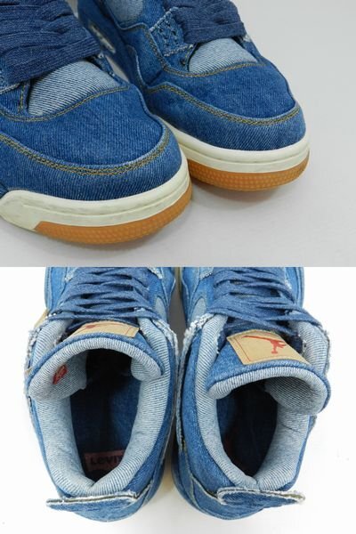 リーバイス×ナイキ エアジョーダン4 レトロ デニム 28.5cm AO2571-401 LEVI'S×NIKE AIR JORDAN 4 RETRO 箱付き 中古品[C151U183]_画像4